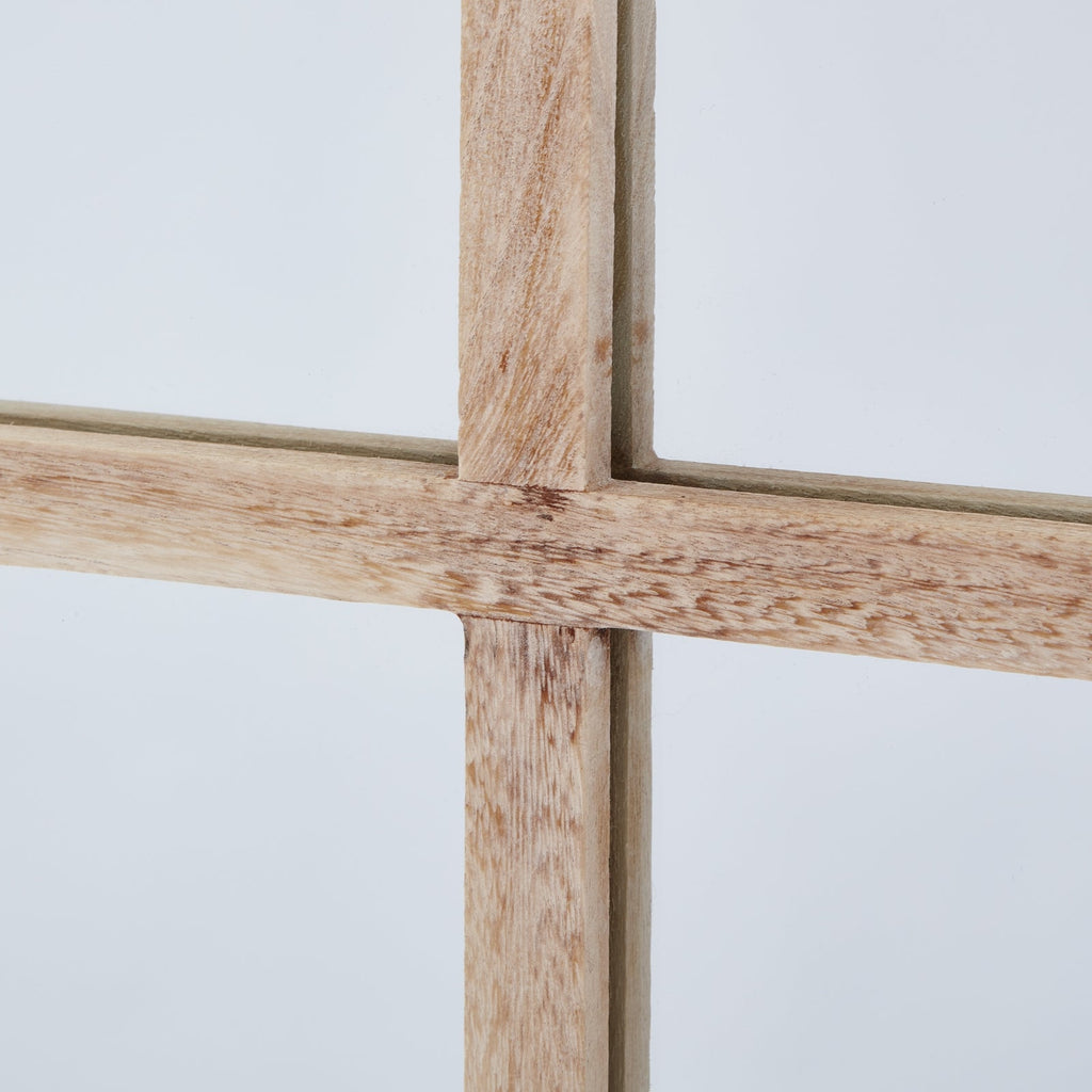Hartley Washed Wood Window Mirror, Large