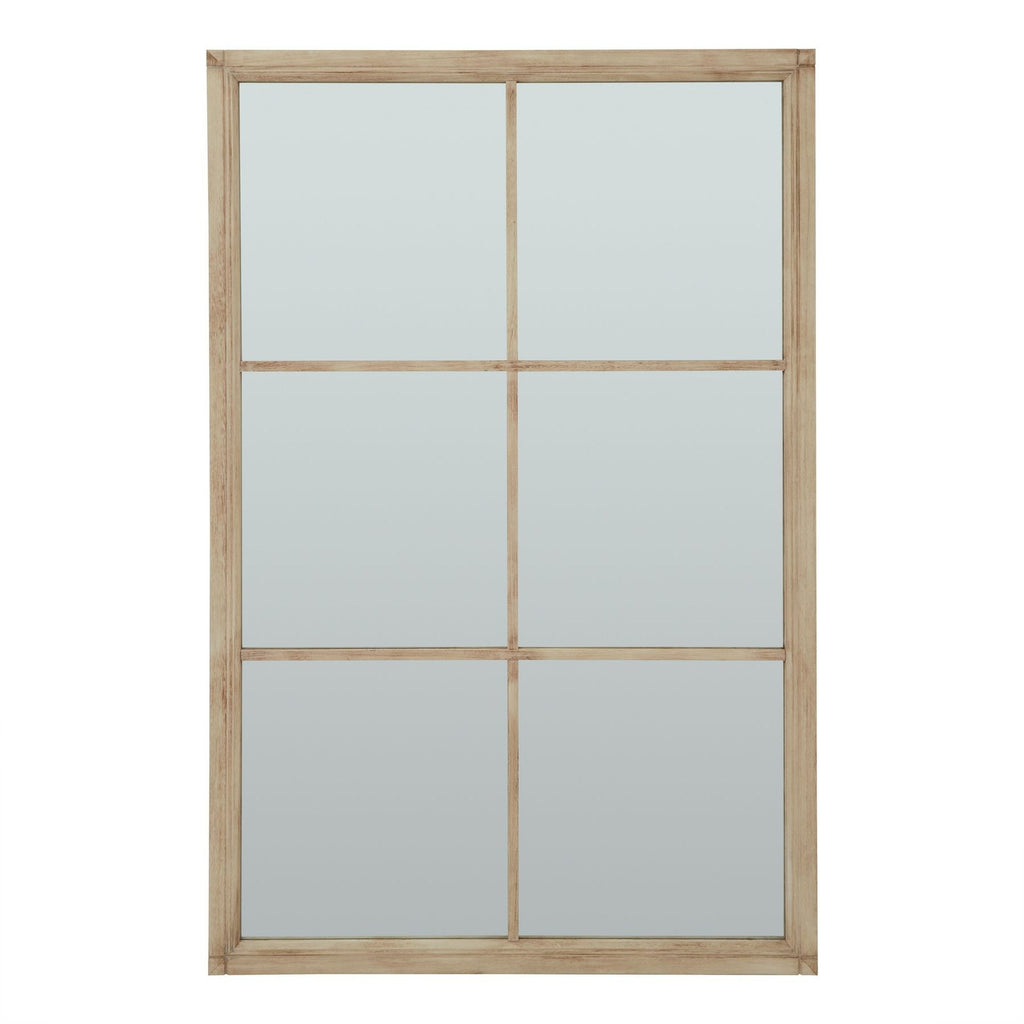 Washed Wood XL Window Mirror — mirror