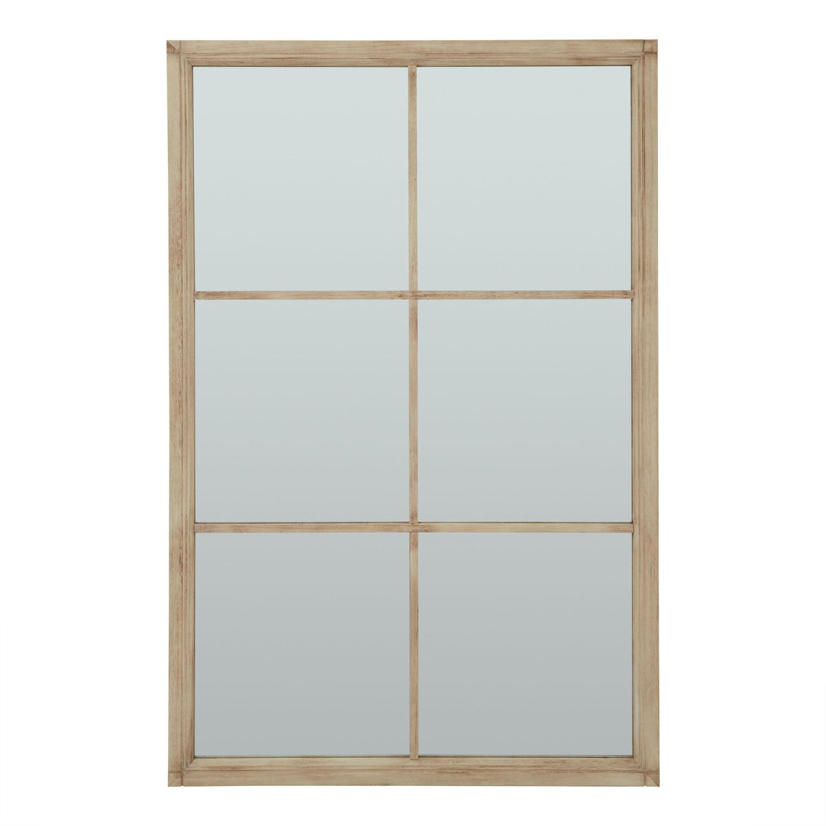 Washed Wood XL Window Mirror — mirror