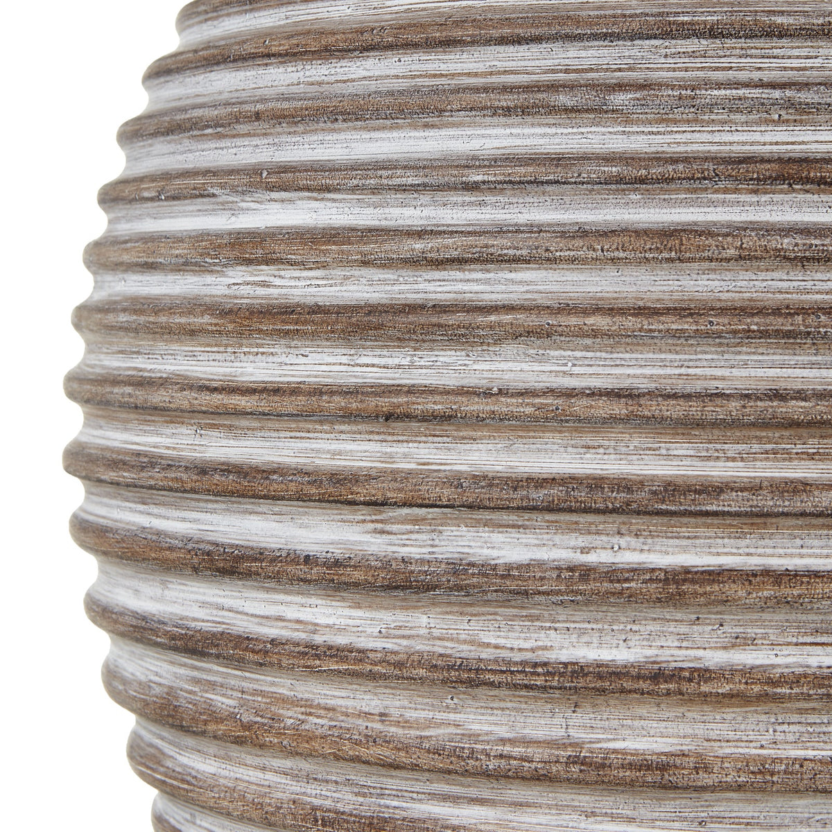 Brown Ceramic Table Lamp 71cm — Living Room Table Lamp, Linen Shade, Saturn