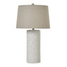 White Ceramic Table Lamp 71cm — Living Room Table Lamp, Pearl Beaded