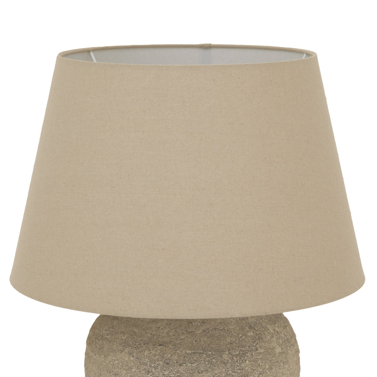 Small Grey Ceramic Table Lamp 40cm — Bedside Table Lamp, Tuscan
