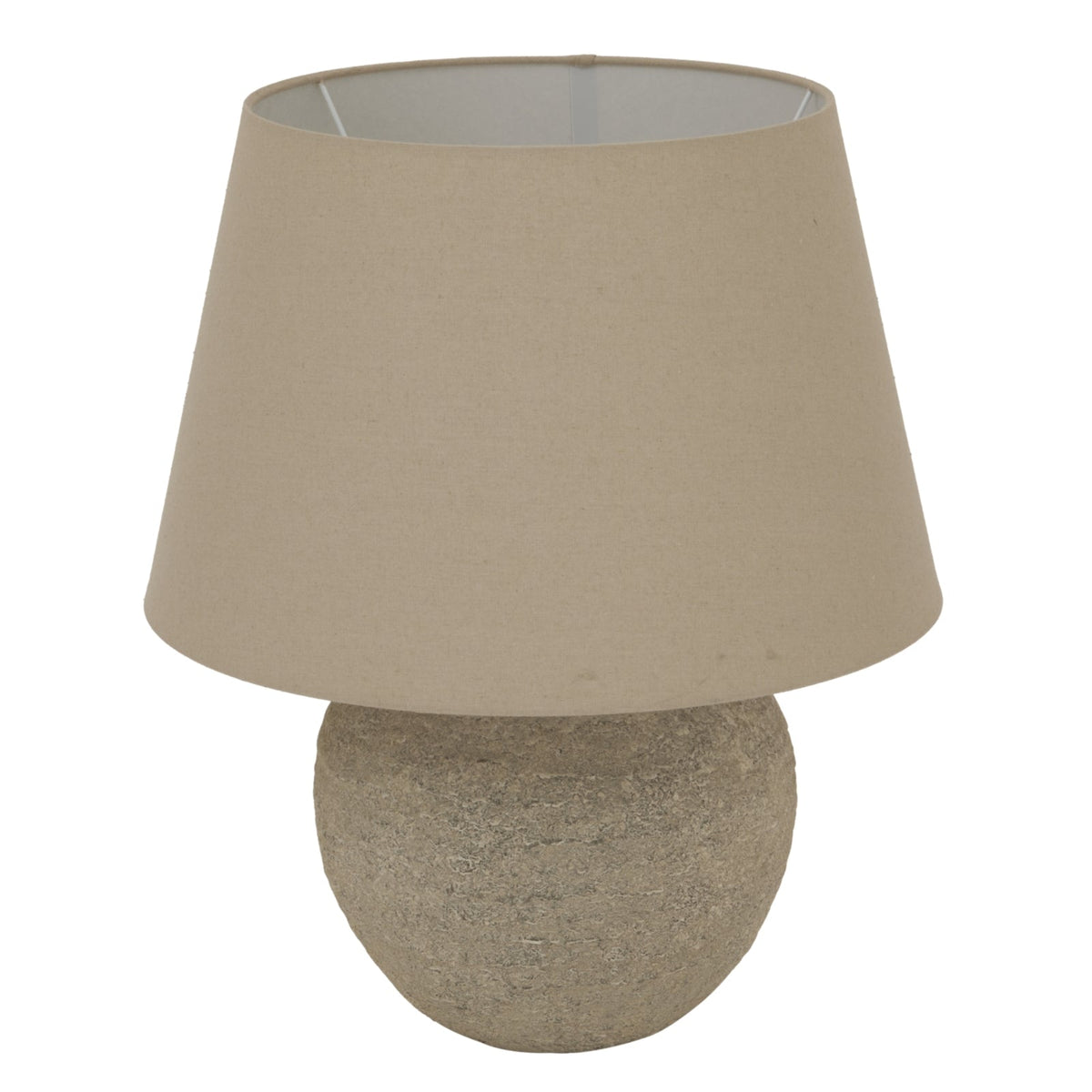 Small Grey Ceramic Table Lamp 40cm — Bedside Table Lamp, Tuscan