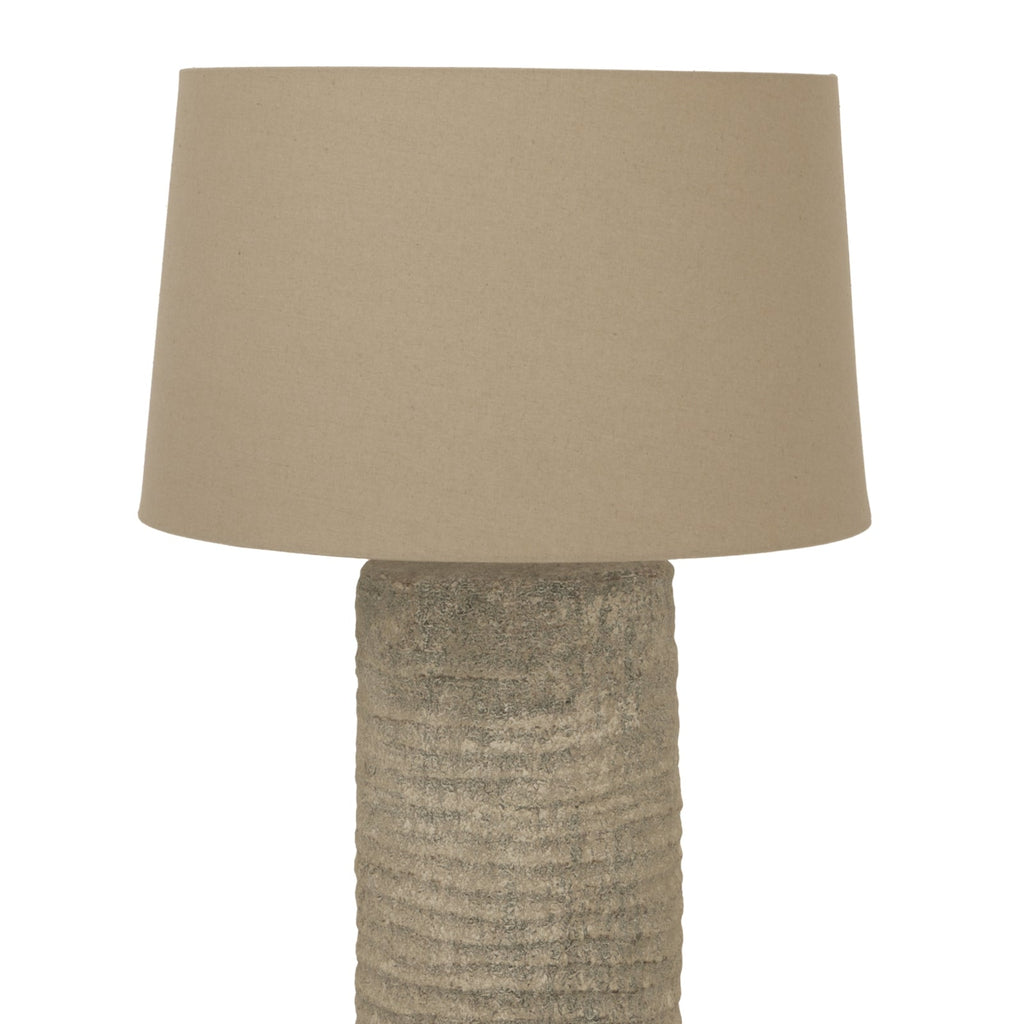 Grey Ceramic Table Lamp 83cm — Living Room Table Lamp, Tuscan