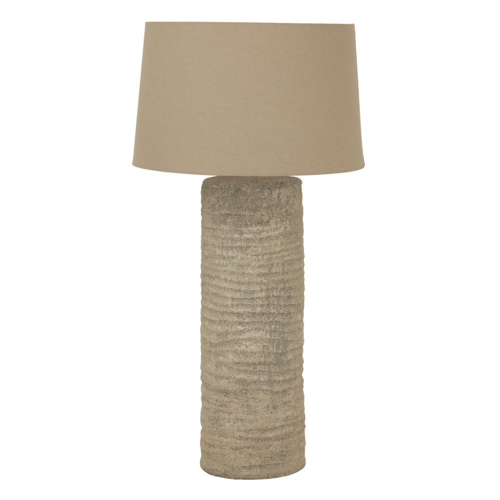 Grey Ceramic Table Lamp 83cm — Living Room Table Lamp, Tuscan