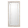 Large Brown Mirror 200cm — Wall Mirror, Window Pane Design, Wood Frame