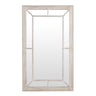 Large Brown Mirror 150cm — Wall Mirror, Window Pane Design, Wood Frame