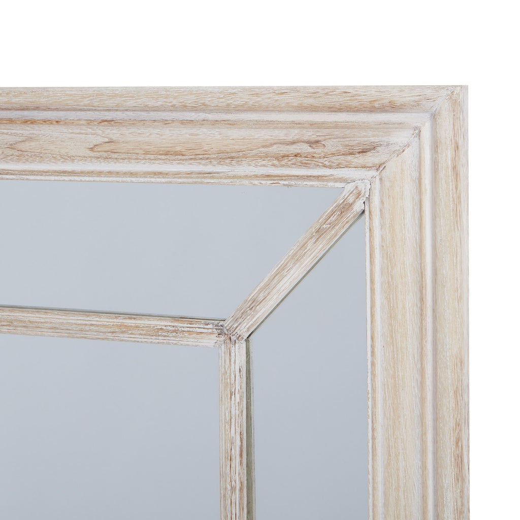 Washed Wood Framed Window Mirror — mirror
