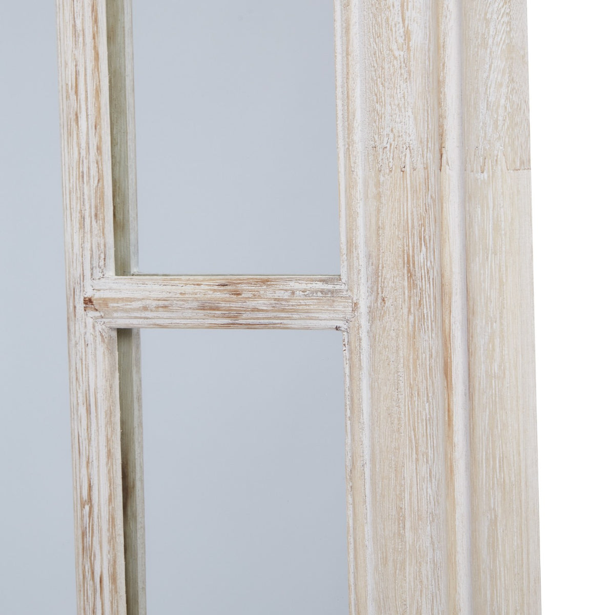 Washed Wood Framed Window Mirror — mirror