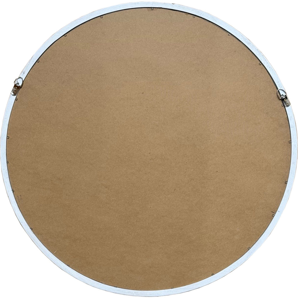 Washed Wood Framed Beaded Mirror — mirror