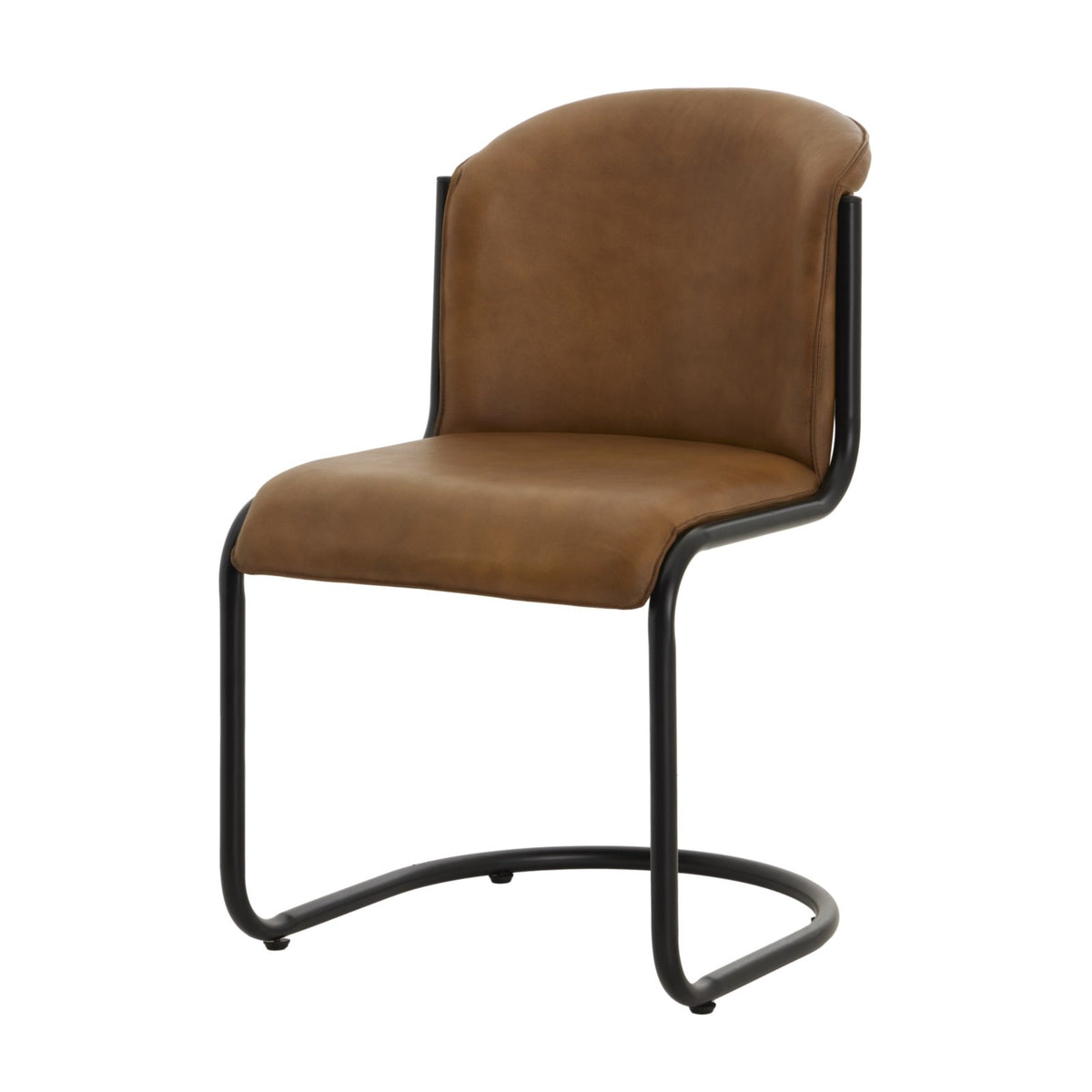 Billy Leather Curved Dining Chair — dining chair