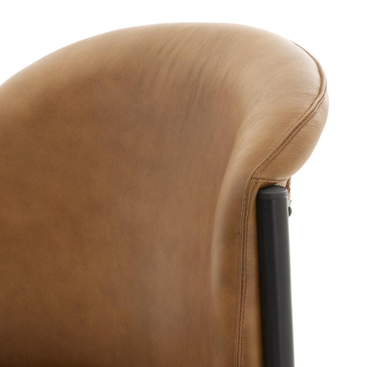 Billy Leather Curved Dining Chair — dining chair