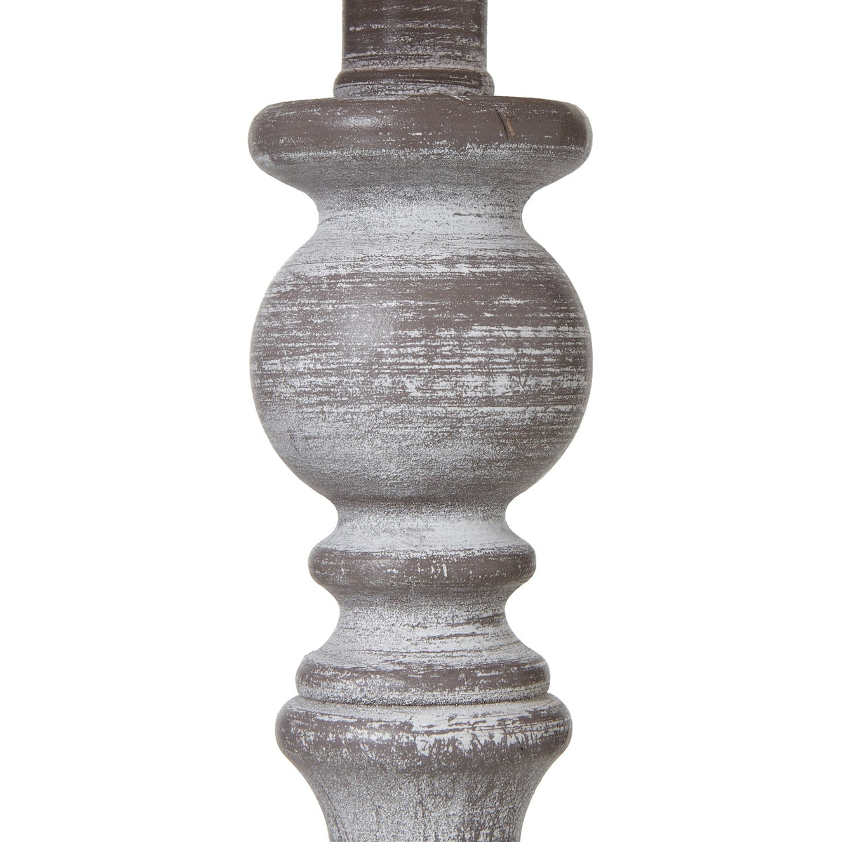 Small White Wood Table Lamp 44cm — Bedside Table Lamp, Linen Shade, Dunum Column
