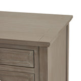 Grey Bedside Table — 3 Drawer Bedside Nightstand, Wood