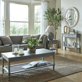 Grey Serene Console Table — 2 Drawer Hallway Table, Wood