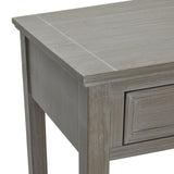 Narrow Grey Console Table 160cm — 4 Drawer Hallway Table, Wood