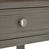 Narrow Grey Console Table 160cm — 4 Drawer Hallway Table, Wood