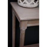 Narrow Grey Console Table 160cm — Hallway Table, Rattan, Wood
