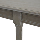 Narrow Grey Console Table 160cm — Hallway Table, Rattan, Wood