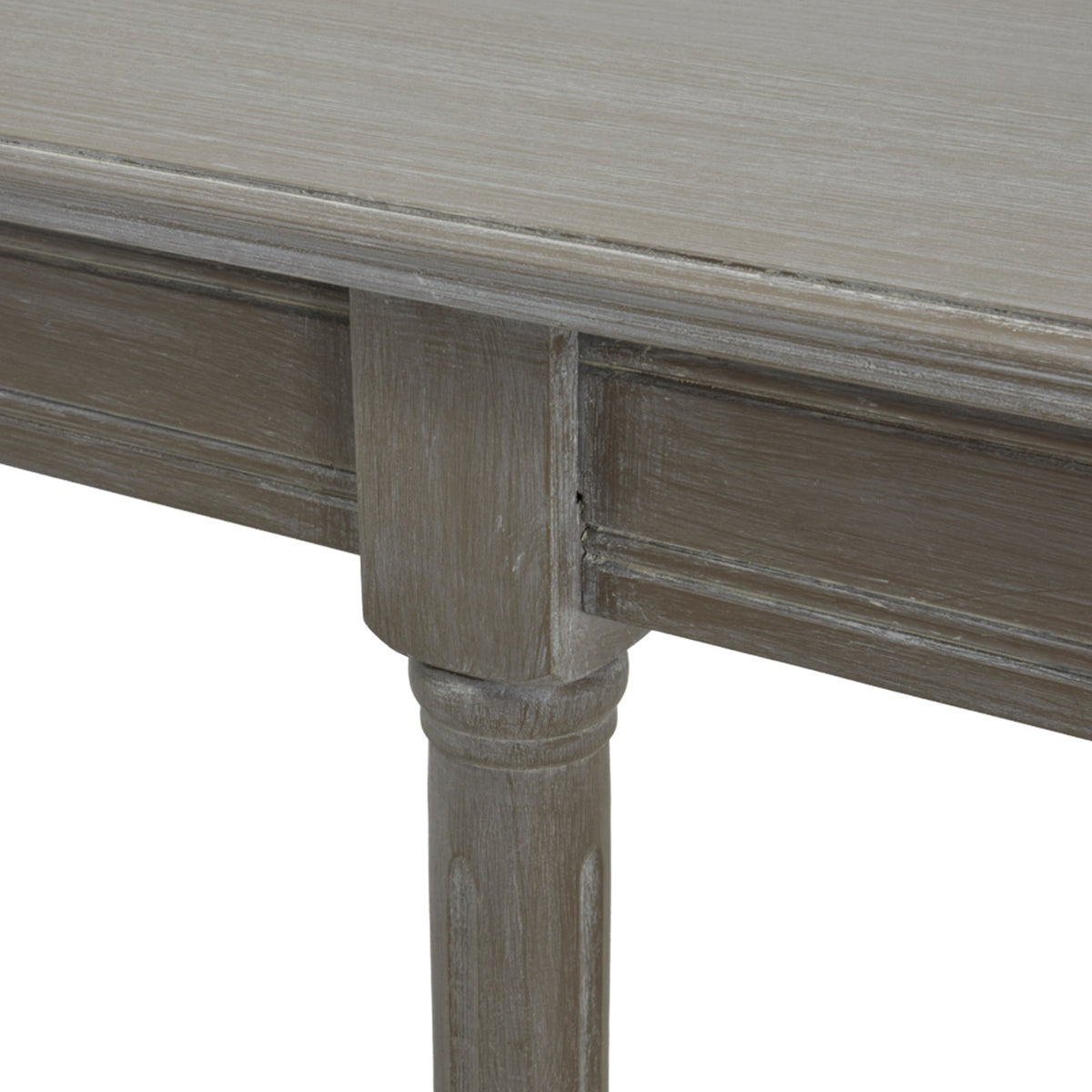 Narrow Grey Console Table 160cm — Hallway Table, Rattan, Wood