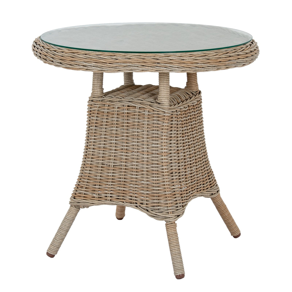 Amalfi Collection Outdoor Bistro Table With Wood
