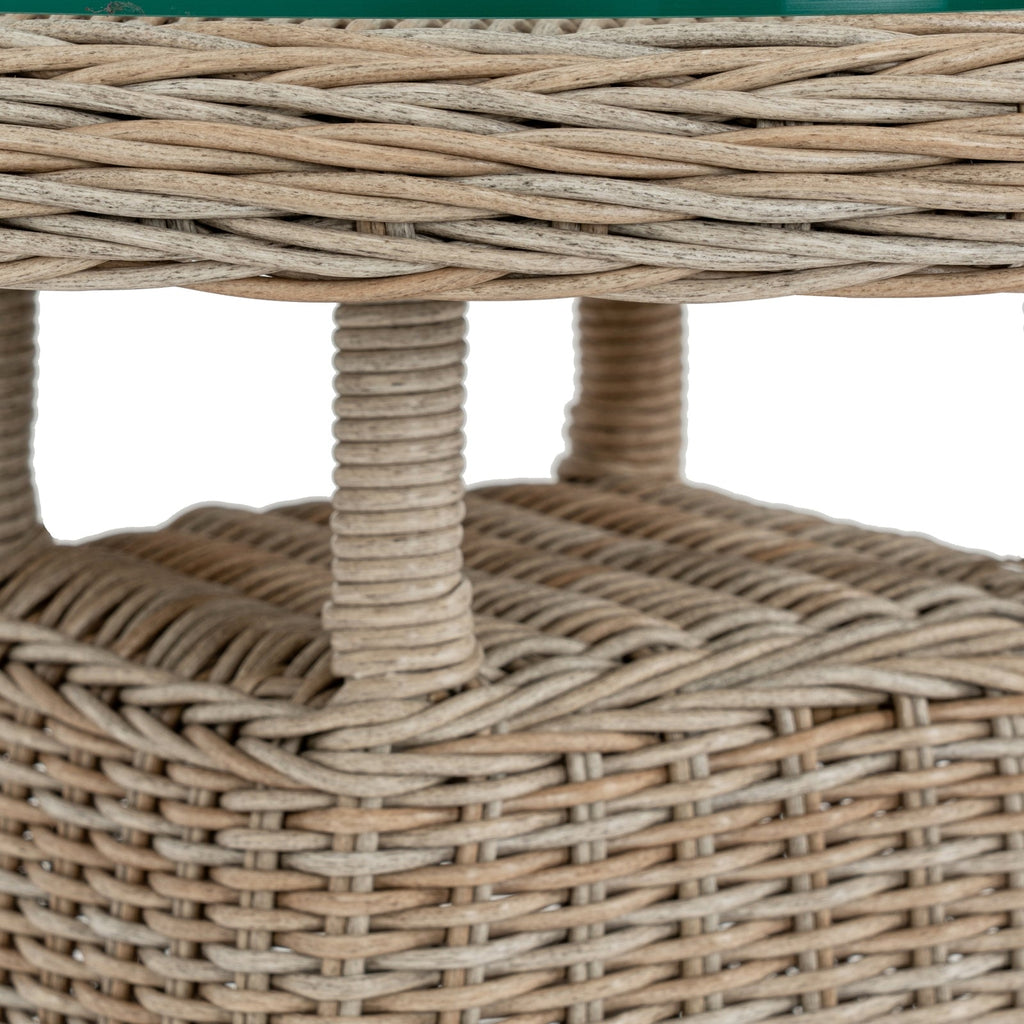 Amalfi Collection Outdoor Bistro Table With Wood