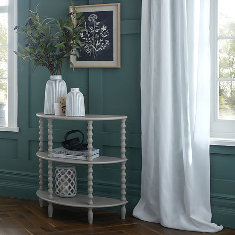 Grey Half Moon Side Table