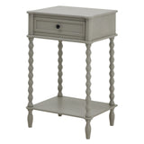 Grey Camden Side Table — 1 Drawer Living Room Side Table, Wood