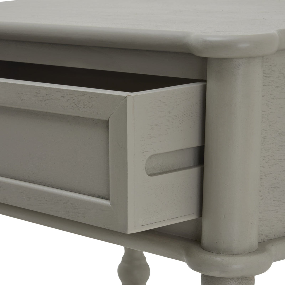 Grey Camden Side Table — 1 Drawer Living Room Side Table, Wood