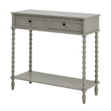Grey Camden Console Table — 2 Drawer Hallway Table, Wood