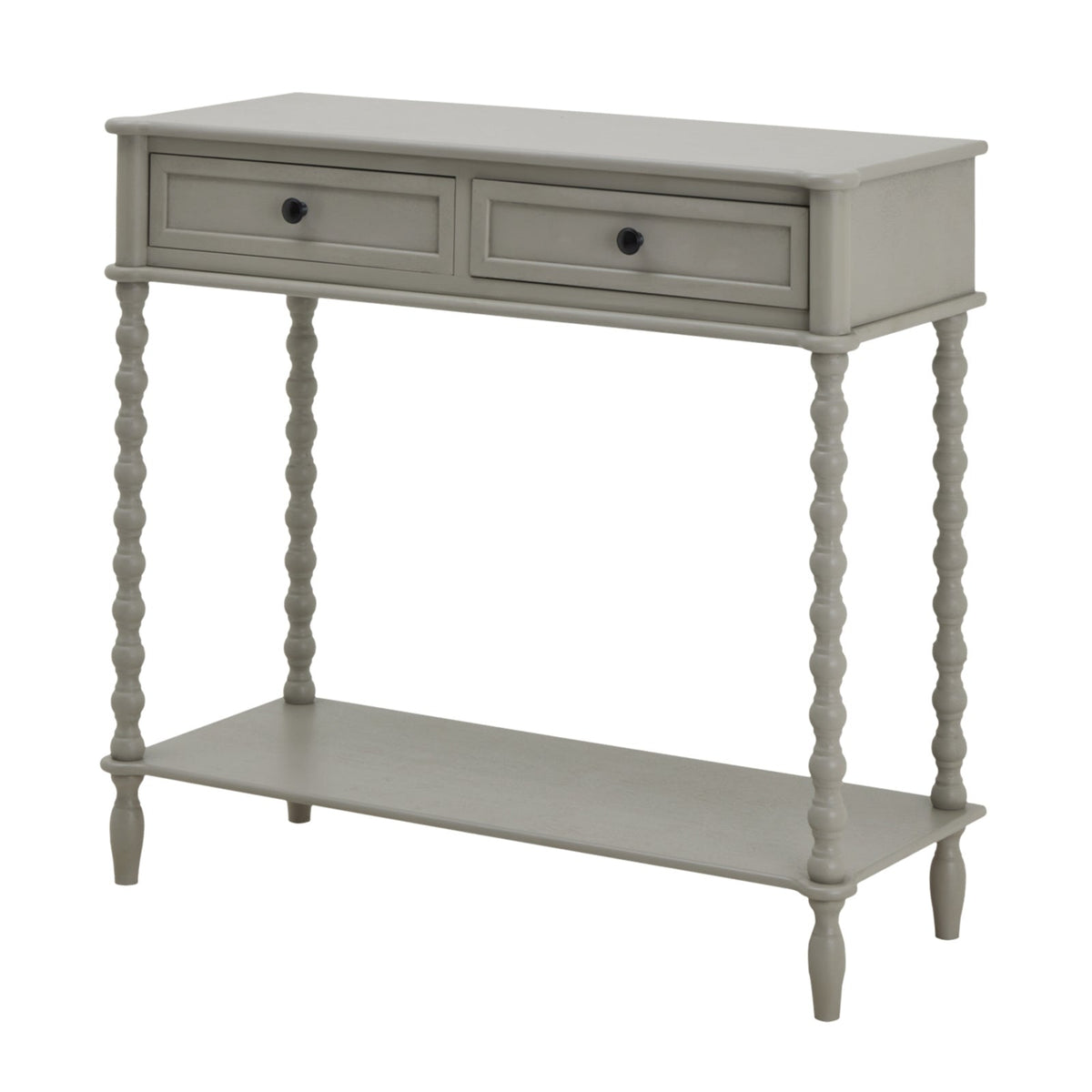 Grey Camden Console Table — 2 Drawer Hallway Table, Wood