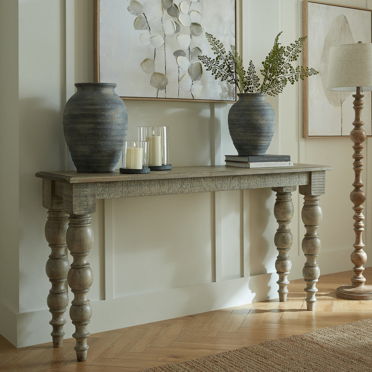 Brown Console Table — Hallway Table, Wood