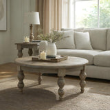 Brown Round Coffee Table — Living Room Coffee Table, Wood