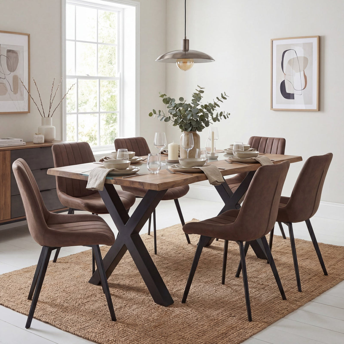 Live Edge Collection Light Acacia River Dining