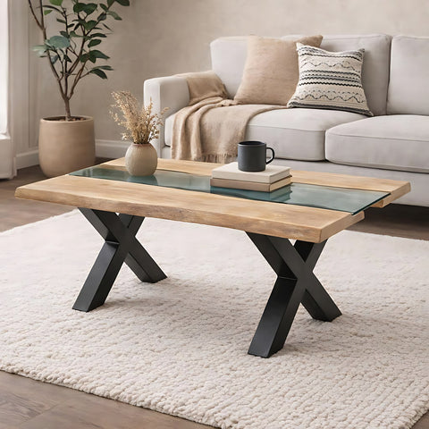 Acacia Wood Coffee Table 115cm