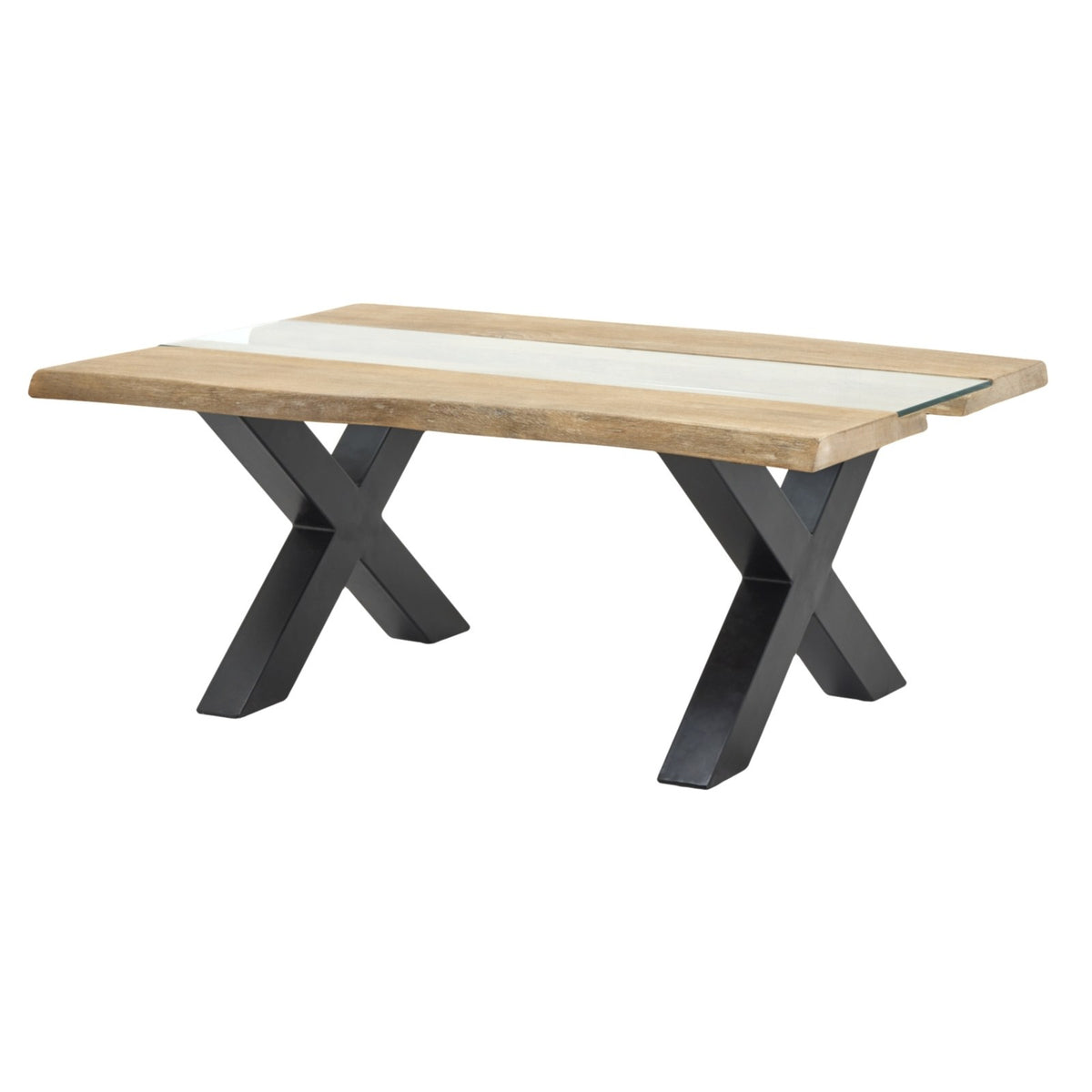 Live Edge Light Acacia River Coffee Table — coffee table