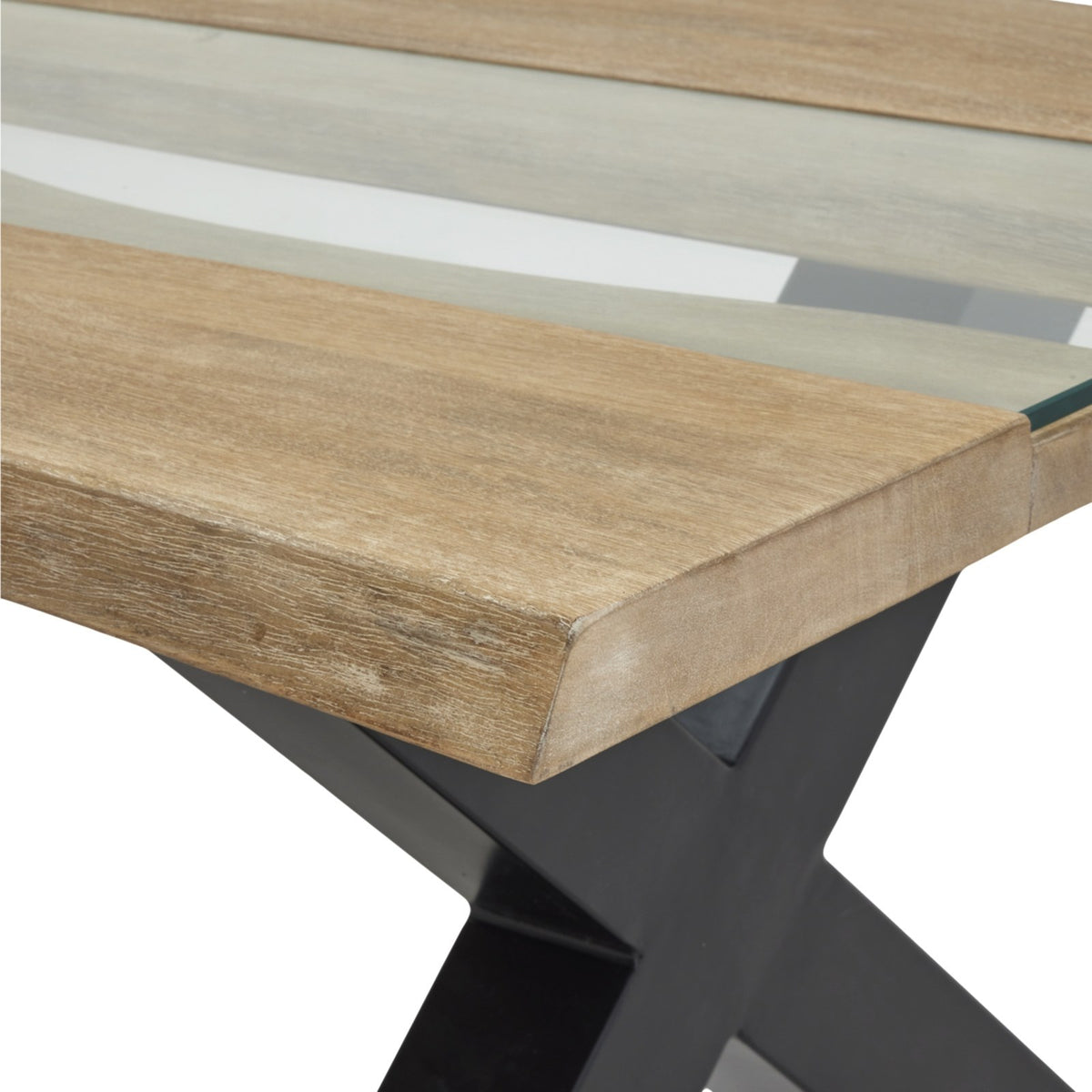 Live Edge Light Acacia River Coffee Table — coffee table