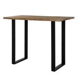 Black Bar Table 130cm — Breakfast Bar Table, Live Edge Acacia, Metal
