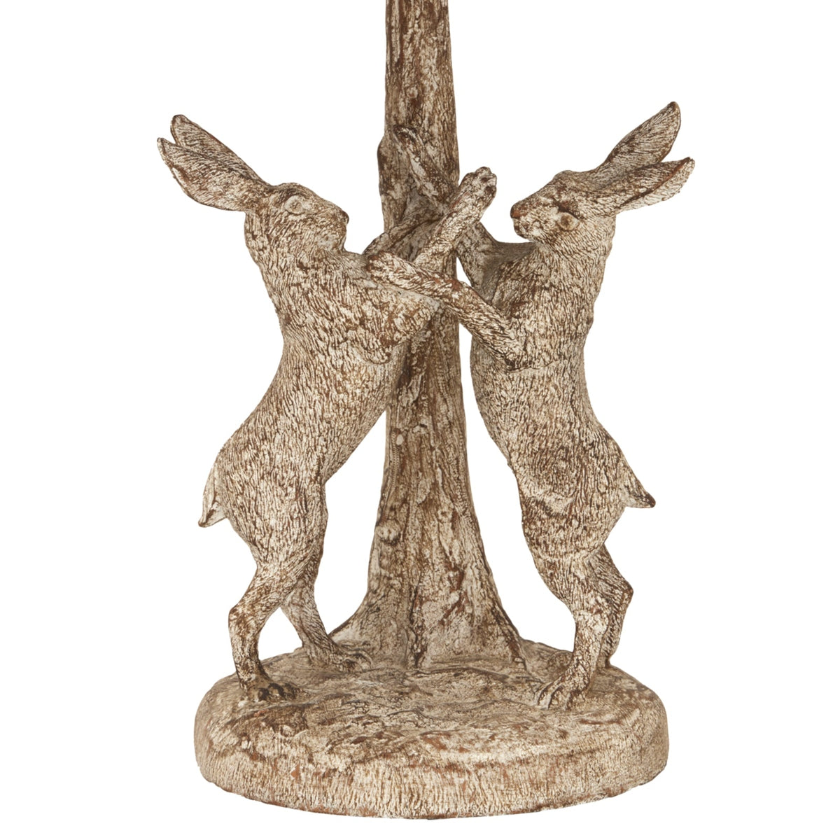 Brown Table Lamp 48cm — Bedside Table Lamp, Linen Shade, Stonewashed Marching Hares