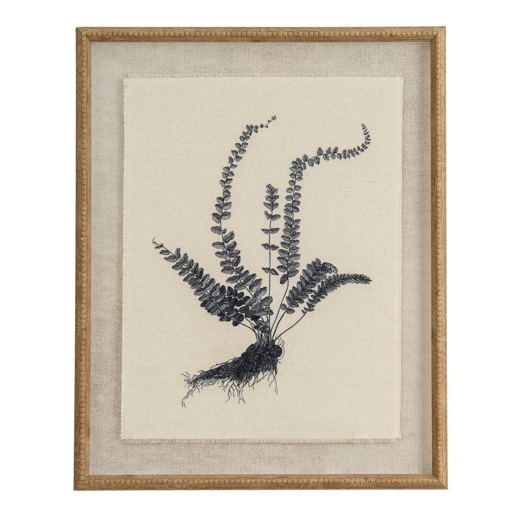 Flora & Fauna Collection Spleenwort On Linen In