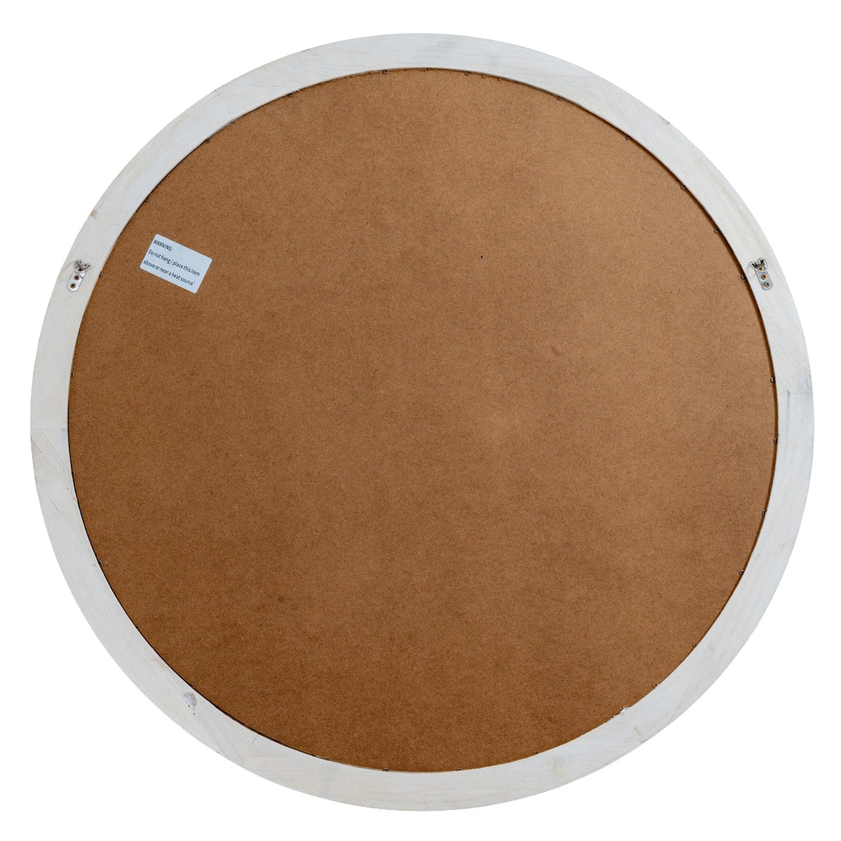 Washed Wood Round Window Mirror — mirror