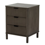 Reed 3 Drawer Bedside Table — side table