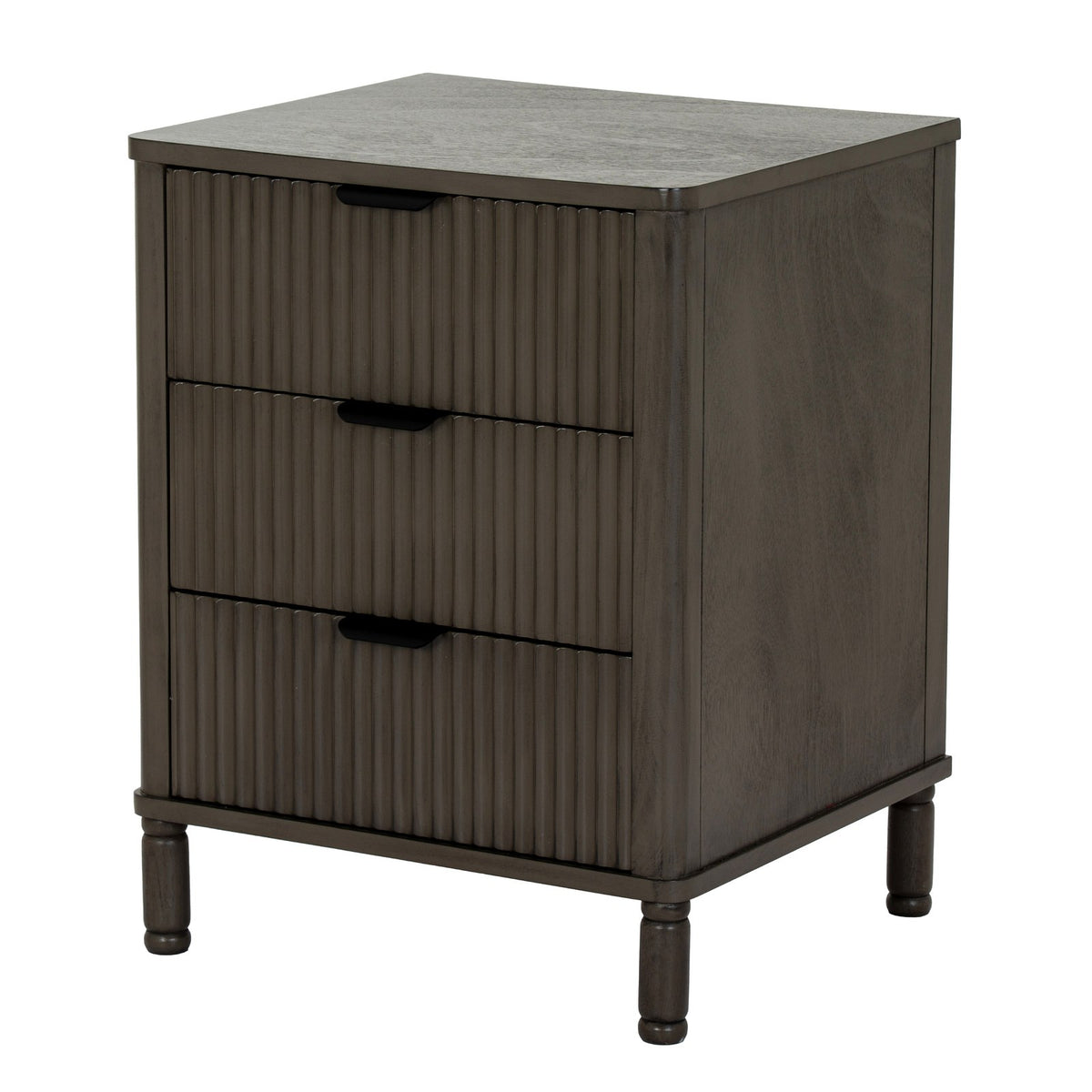 Reed 3 Drawer Bedside Table — side table