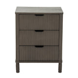 Reed 3 Drawer Bedside Table — side table