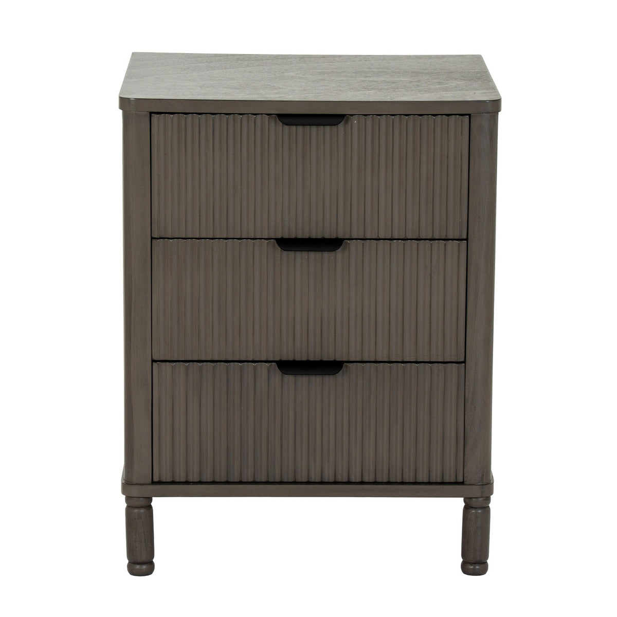 Reed 3 Drawer Bedside Table — side table