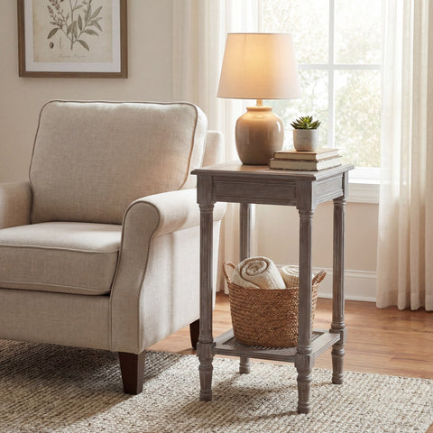 Small Grey Side Table 72cm