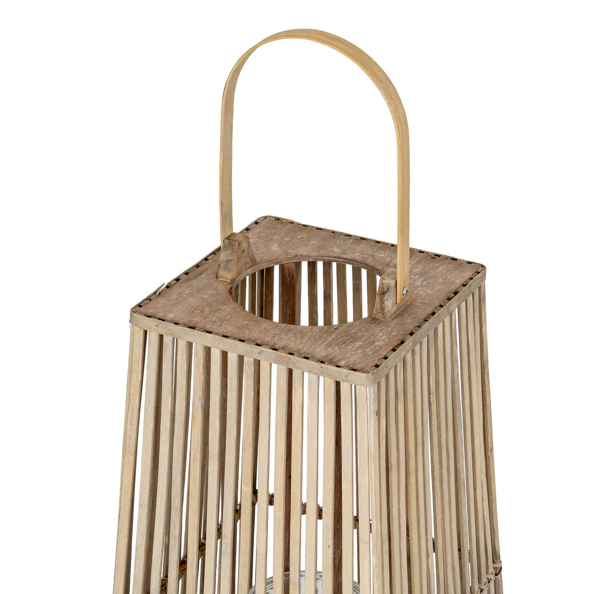 Large Silo Wicker Lantern