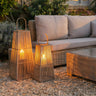 Medium Silo Wicker Lantern