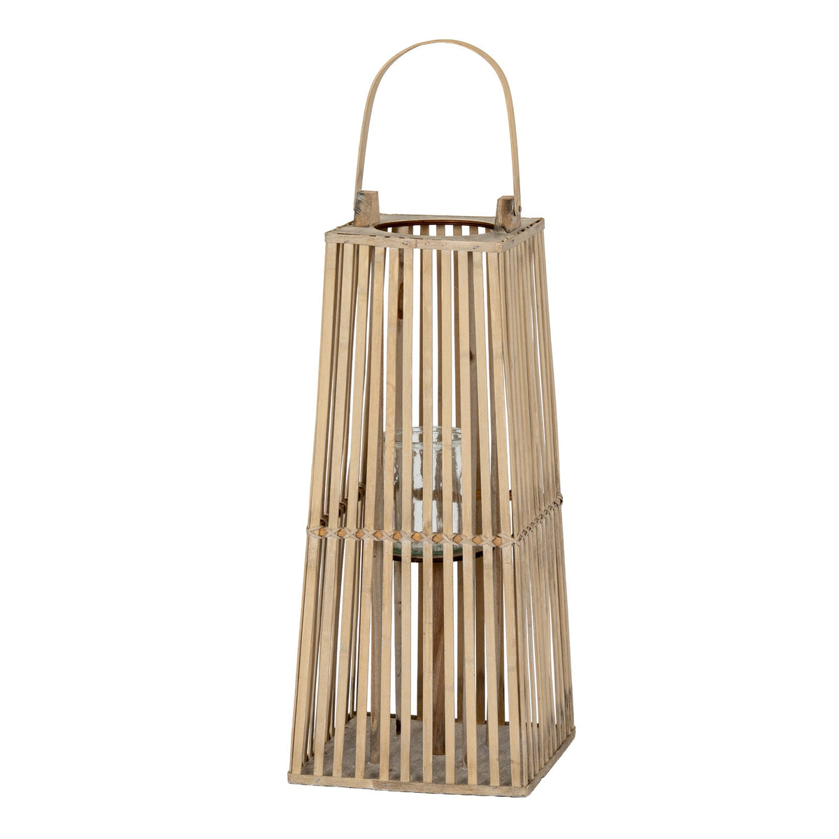 Small Silo Wicker Lantern