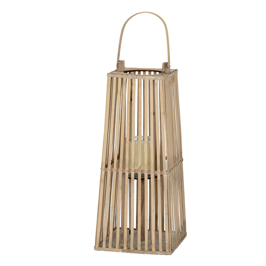 Small Silo Wicker Lantern